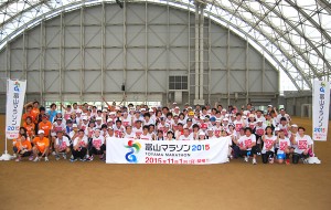 初心者マラソン教室実技トレーニング風景