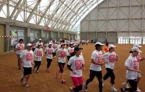 初心者マラソン教室実技トレーニング風景