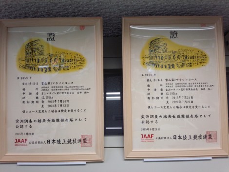 日本陸連公認証