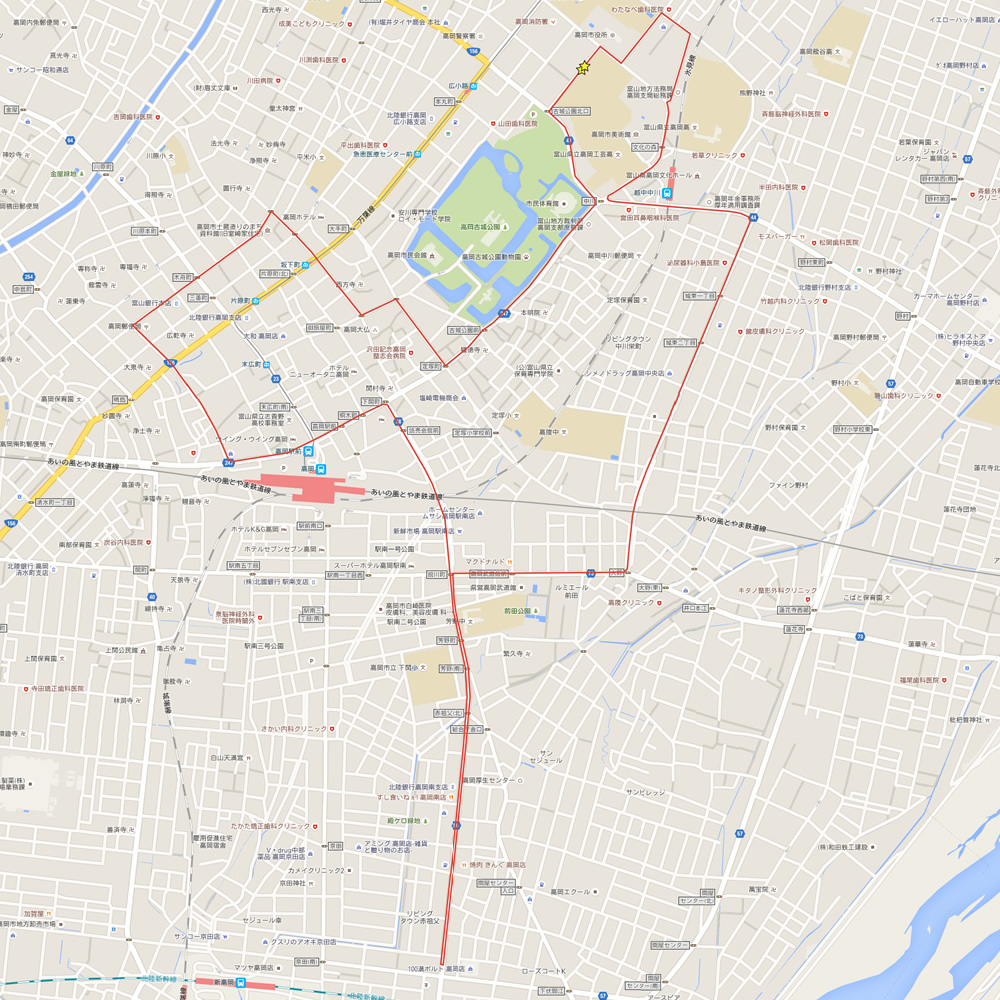 富山マラソンコース紹介