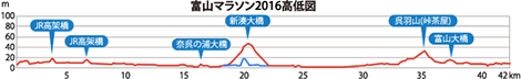 富山マラソン2016高低図
